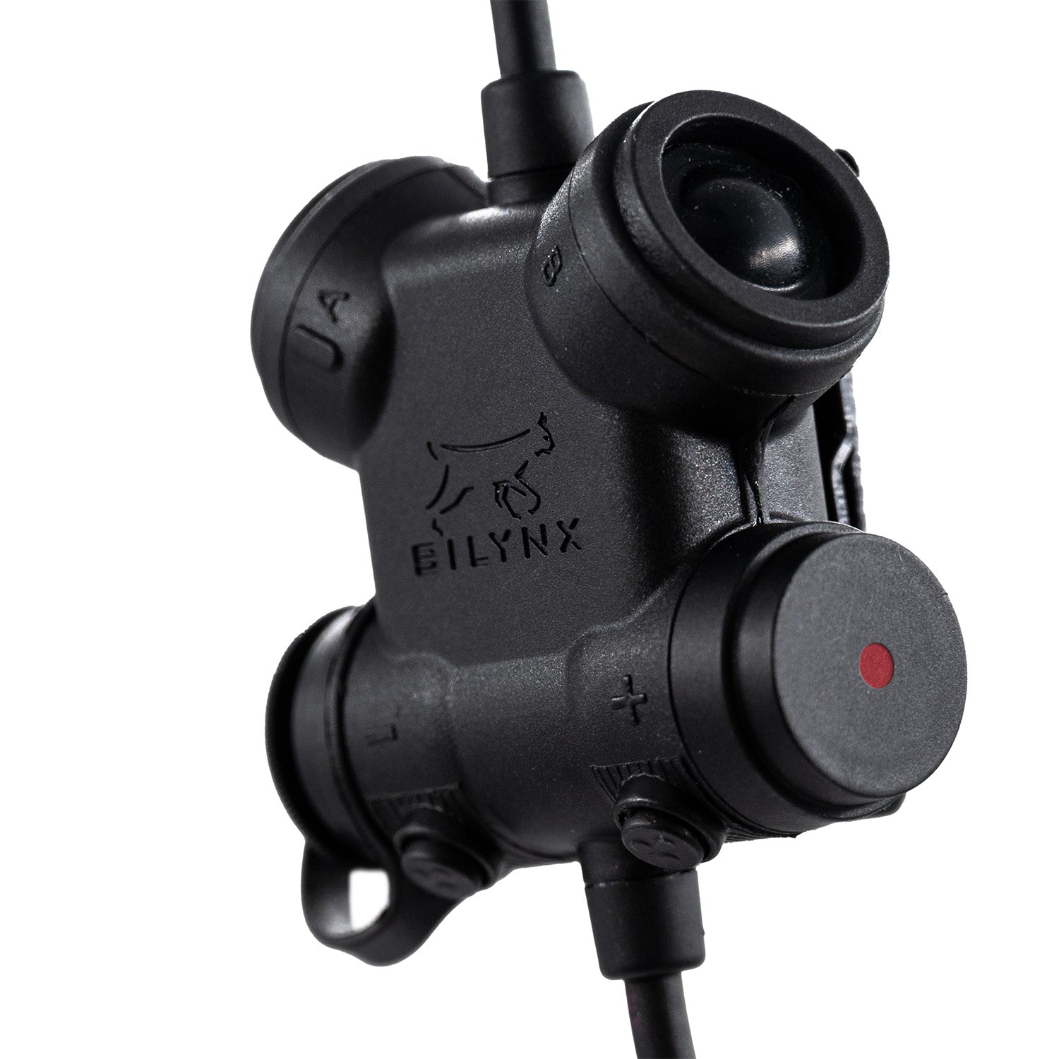 SILYNX Black clarus device with SILYNX logo on a white background