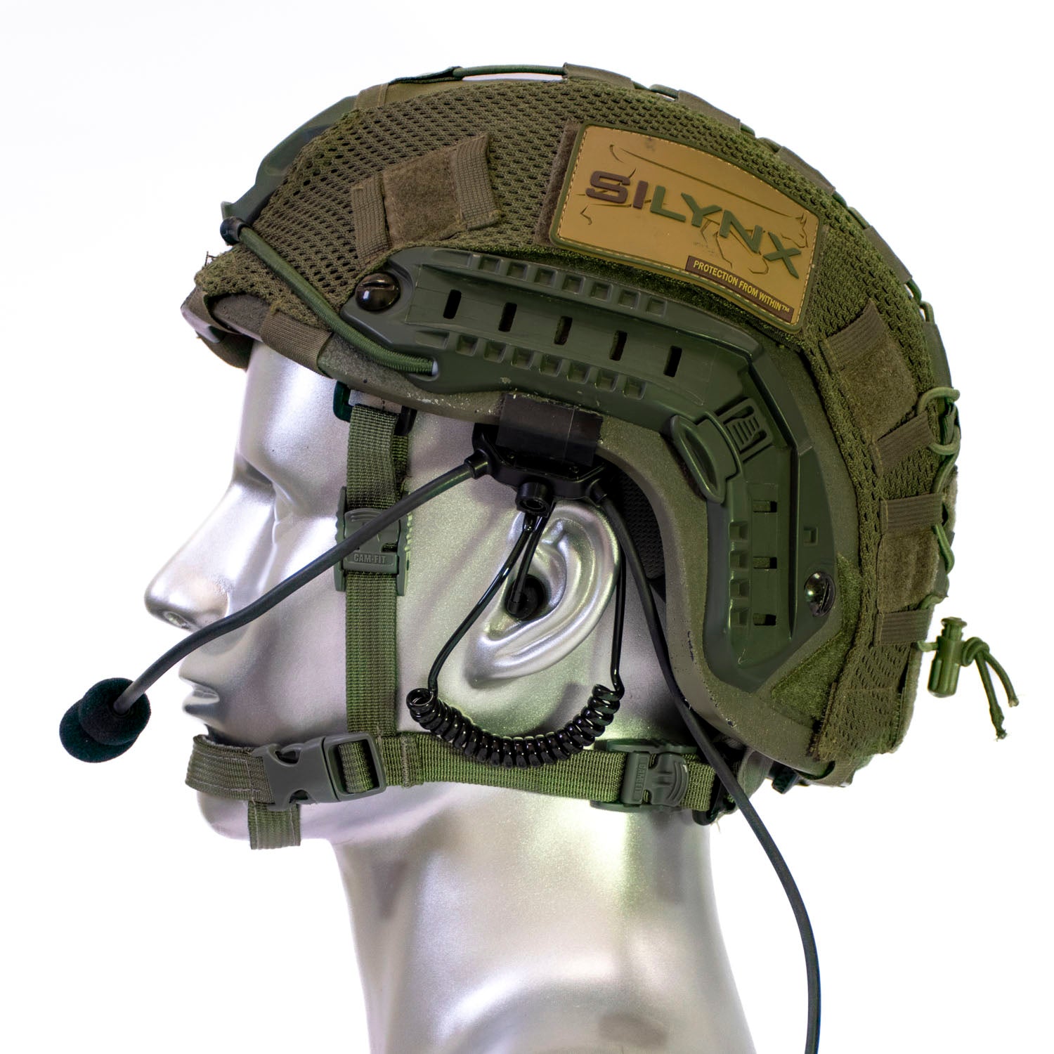Silynx Falcon Headset on Helmet