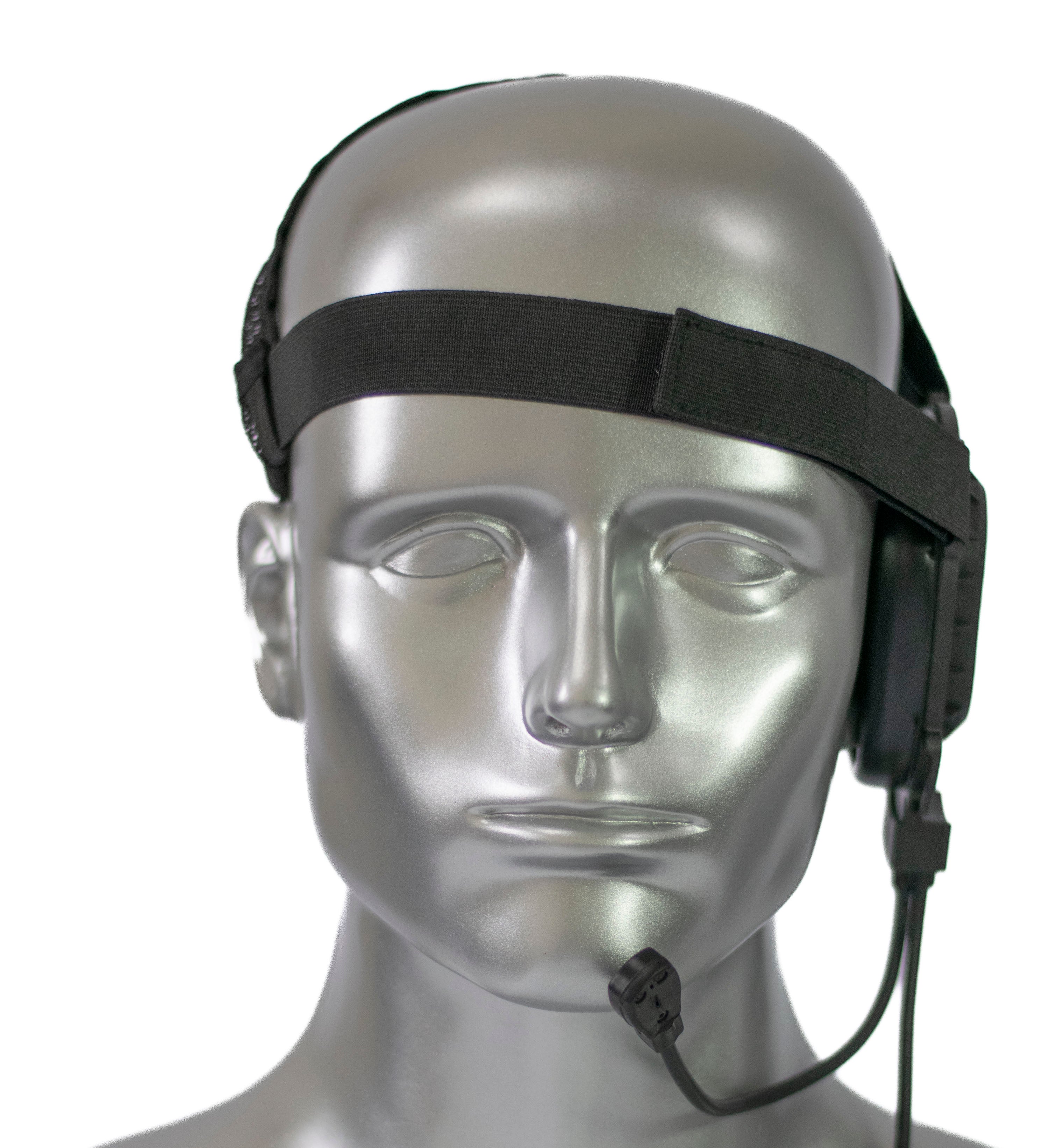 Silynx HSI Headset - front view on mannequin head.