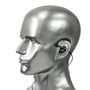 Silynx Protego SNG on Silver mannequin head with a black earbud on a white background