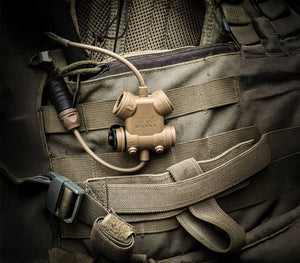 Tactical vest with a SILYNX clarus attached