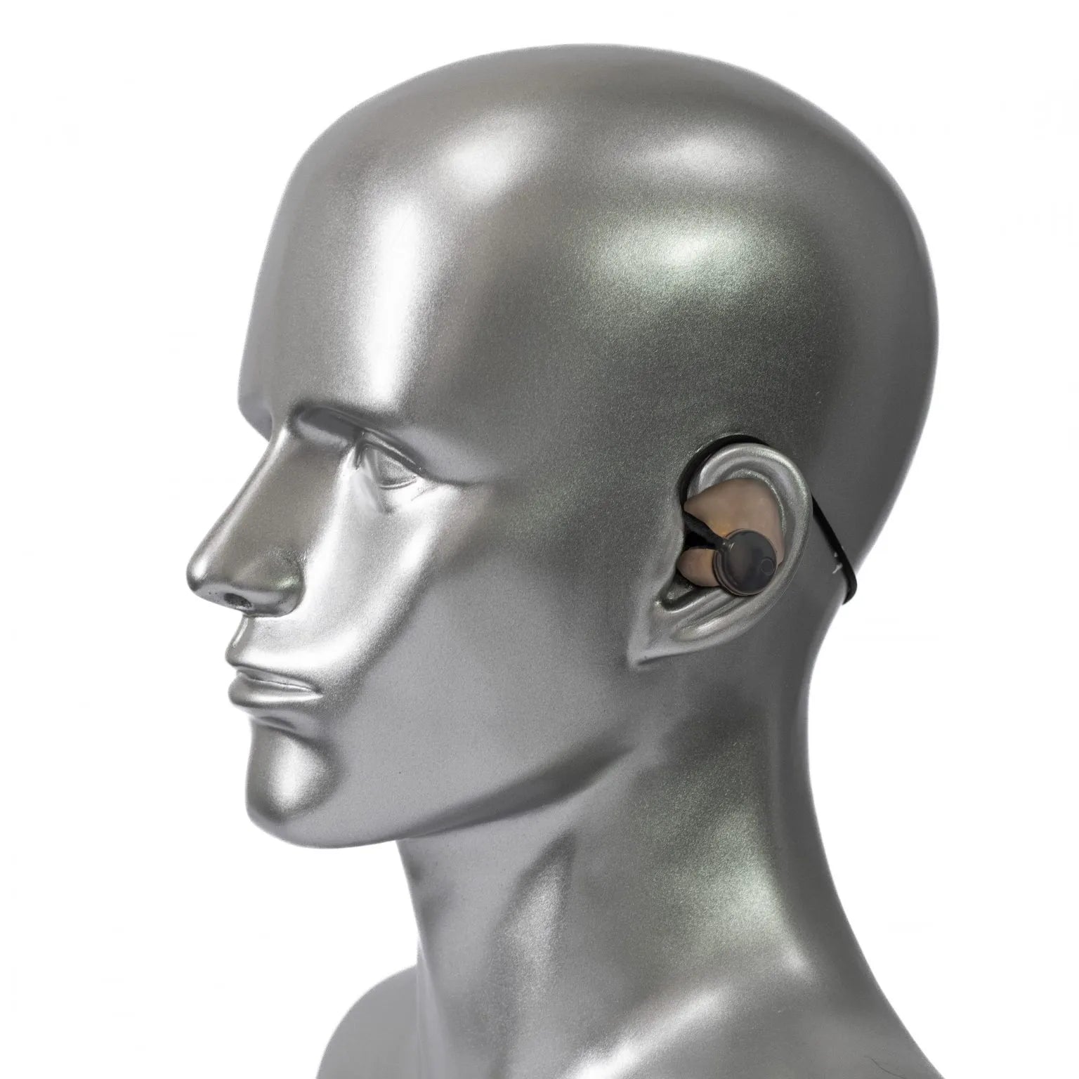 Silynx Protego MLD - Silver mannequin head on a white background