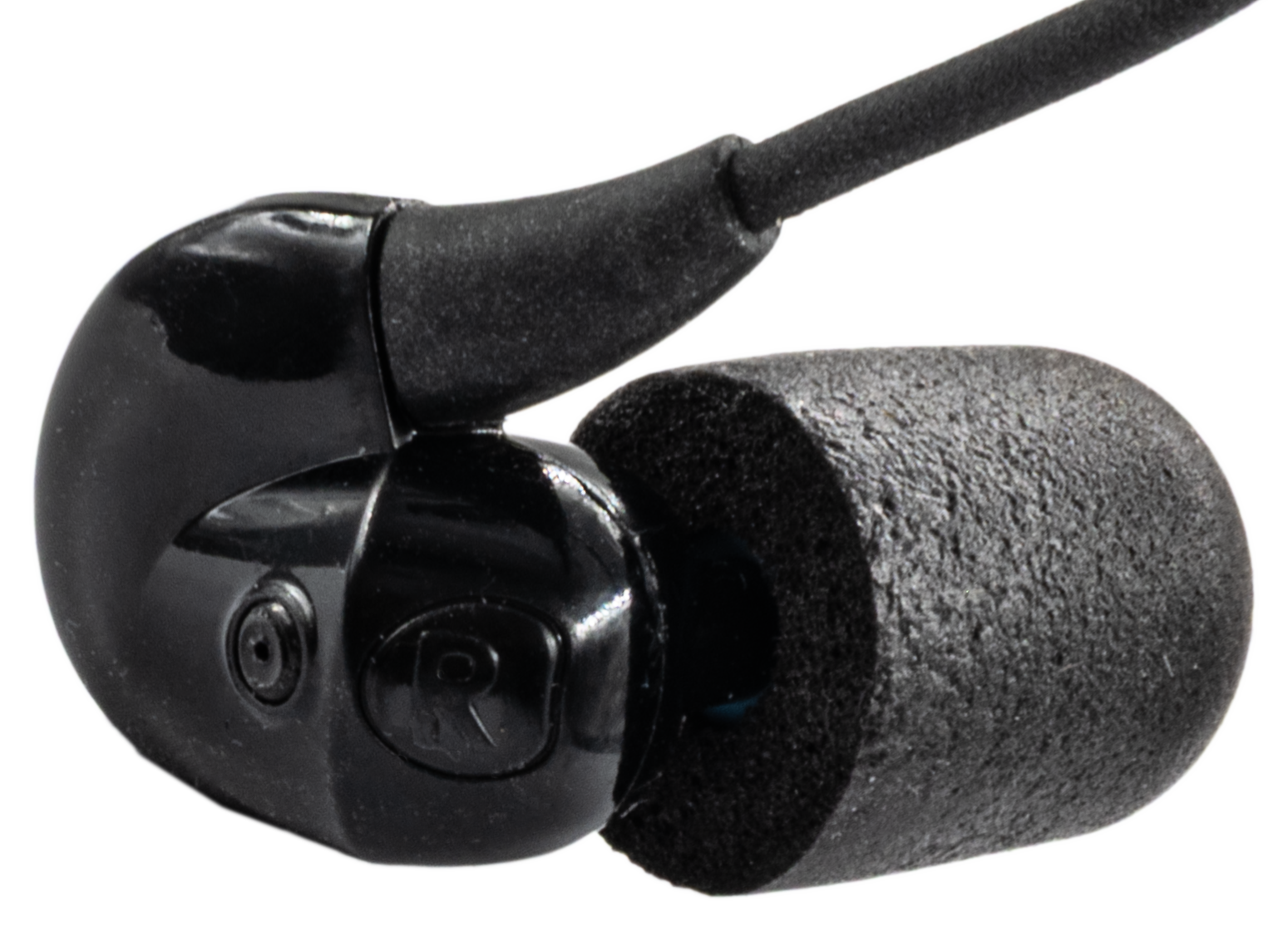 Black Silynx  in-ear earbuds on a white background