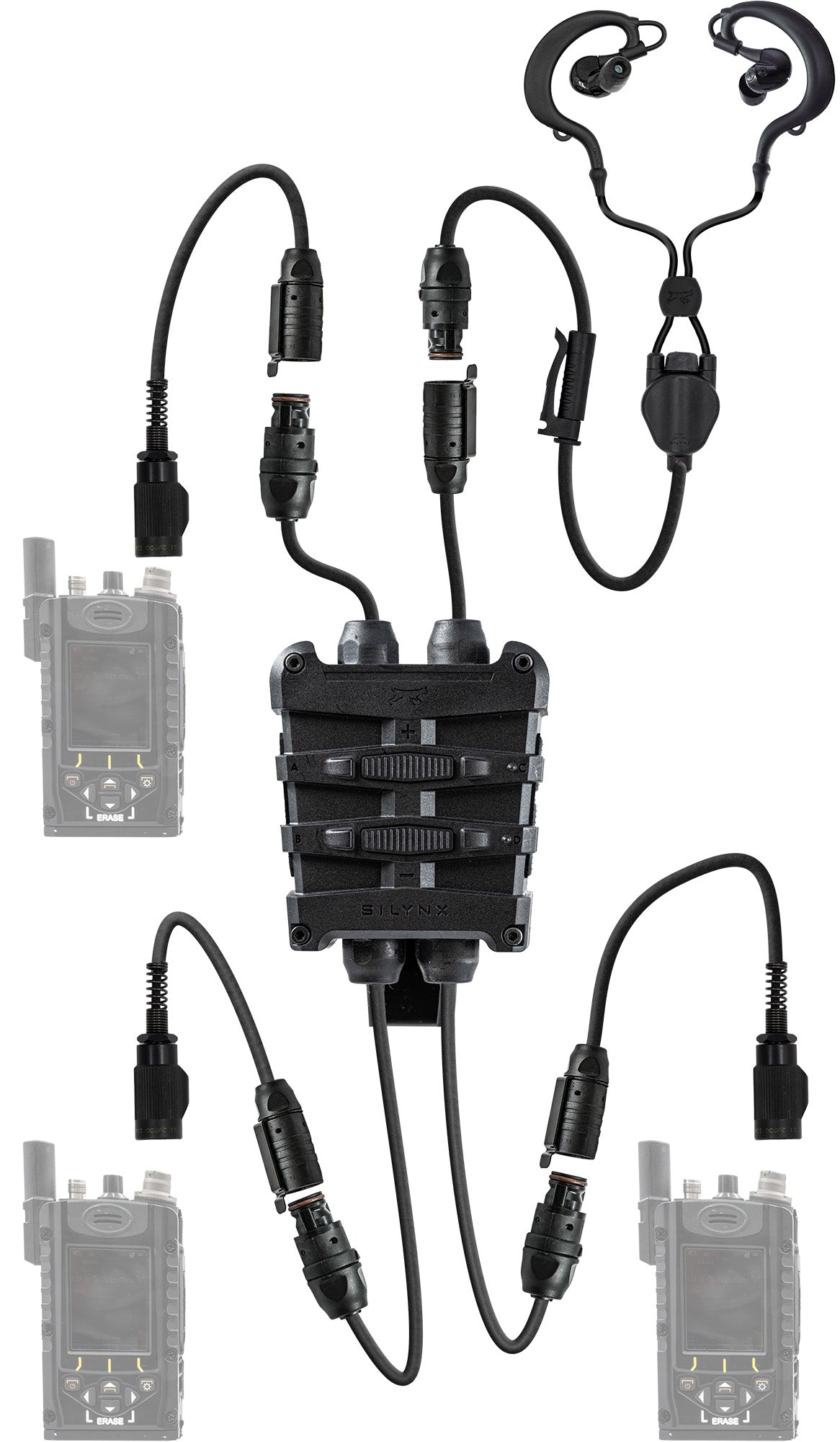 Silynx FORTIS Quad PTT — 4-Network Tactical Headset System
