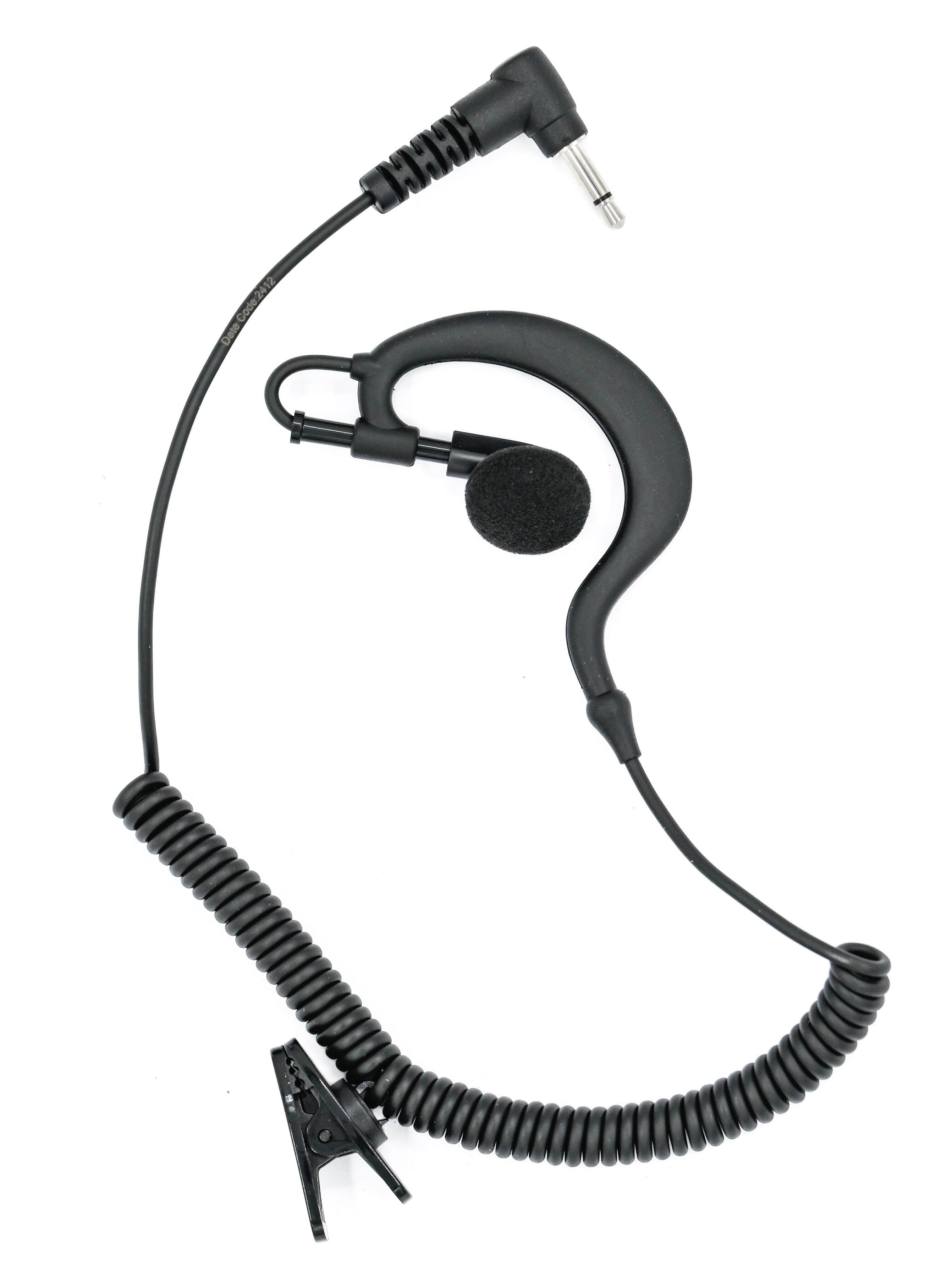Silynx In Ear headset connected to speaker mic.