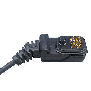 Close-up of Tetrapol TPH 700 connector on white background